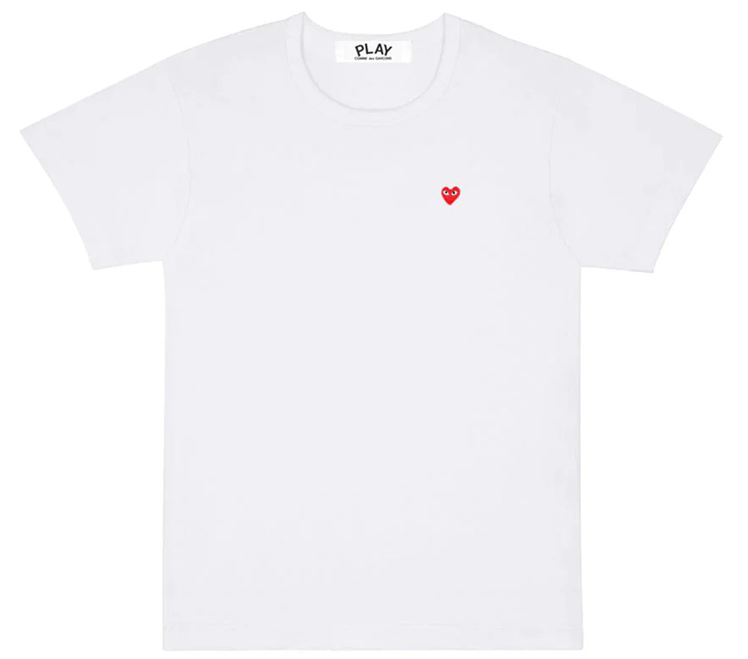 COMME-des-GARCONS-PLAY-Mini-Red-Emblem-Classic-Tee-Men-White-1