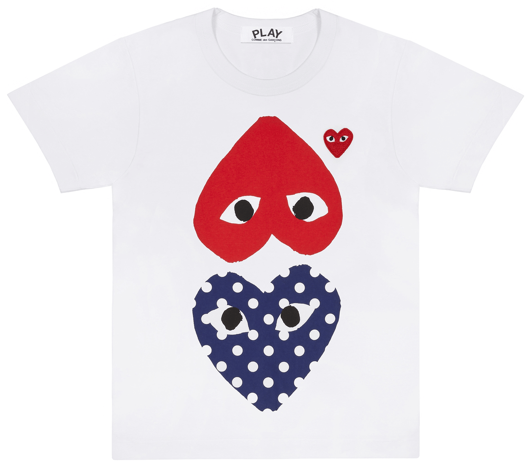 COMME-des-GARCONS-PLAY-Polka-Big-Heart-With-Red-Emblem-Tee-Women-White-1