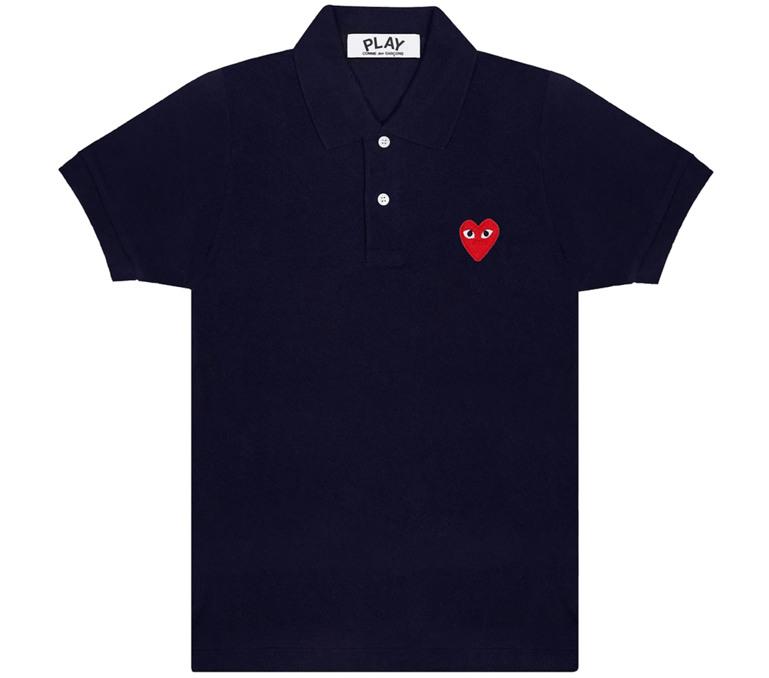 COMME-des-GARCONS-PLAY-Polo-Shirt-With-Red-Emblem-Men-Navy-1