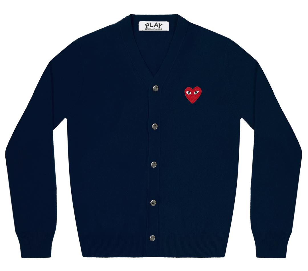COMME-des-GARCONS-PLAY-Red-Emblem-Cardigan-Men-Navy-1