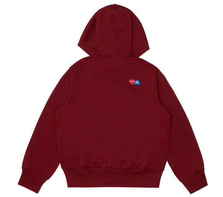 COMME-des-GARCONS-PLAY-x-INVADER-Hooded-Sweatshirt-Women-Burgundy-2