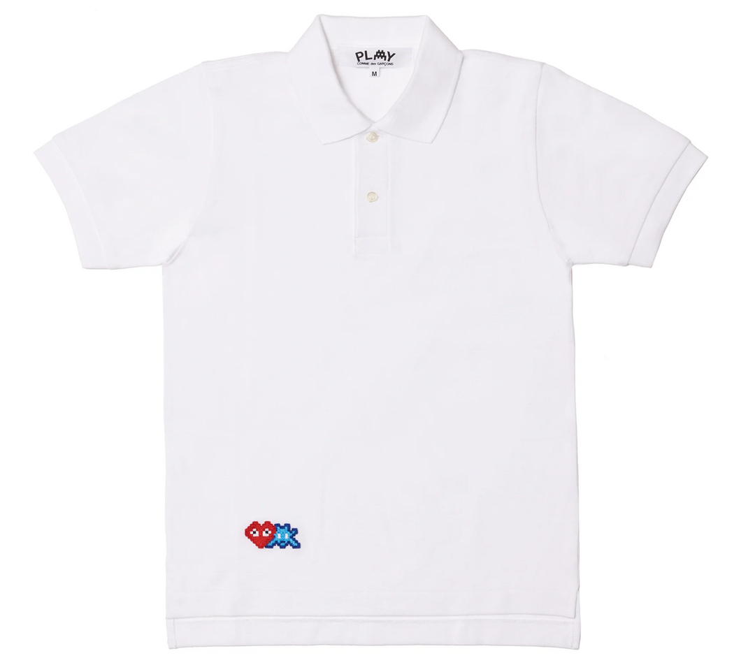 COMME-des-GARCONS-PLAY-x-INVADER-Polo-Shirt-Women-White-1