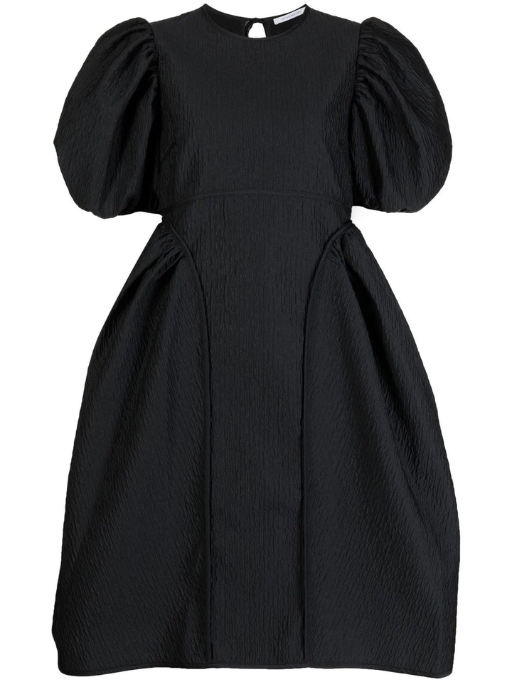 Cecilie-Bahnsen-Puff-Sleeve-Dress-Black-1