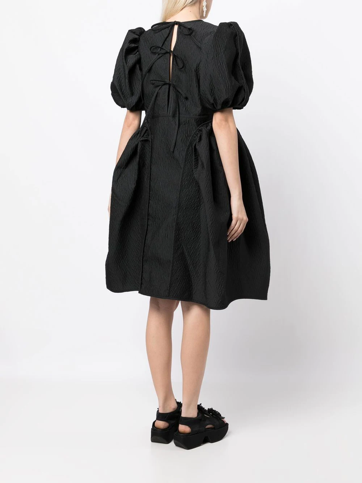 Cecilie-Bahnsen-Puff-Sleeve-Dress-Black-3