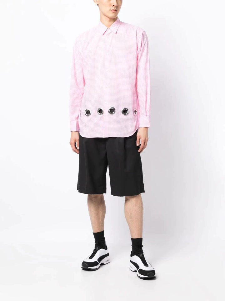 Comme Des Garcons Shirt Eyelet Detail Shirt Pink 2