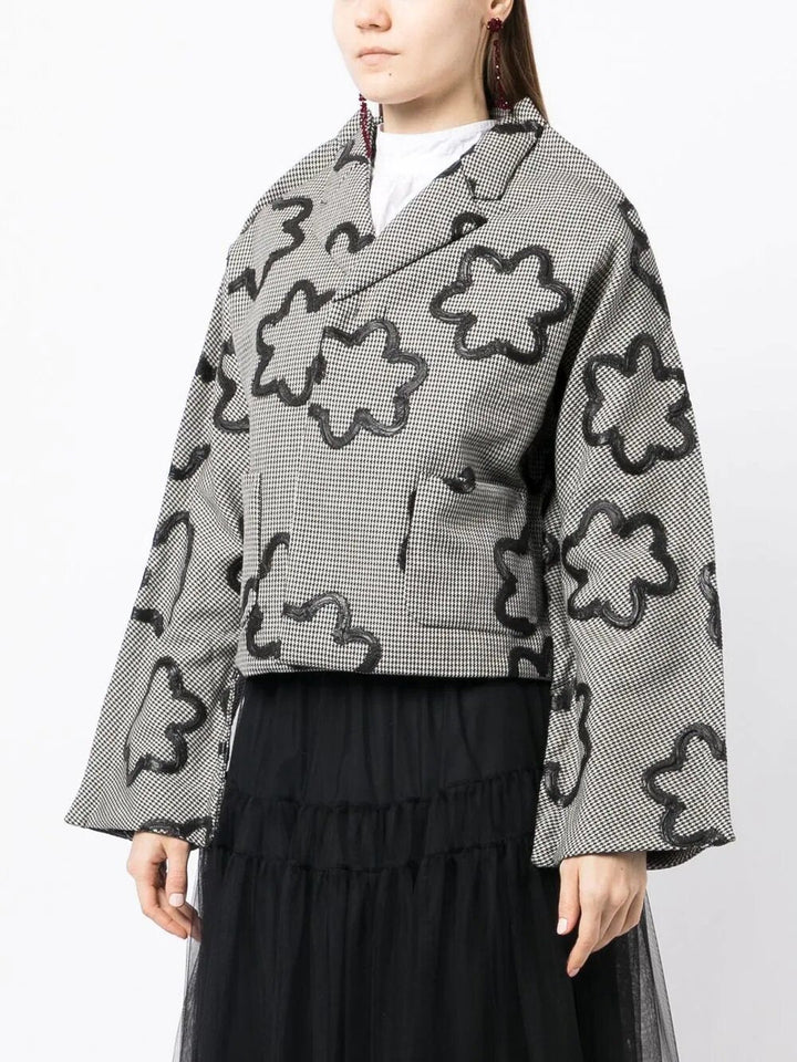 Comme des Garcons Comme des Garcons Flower Print Jacket Grey 3