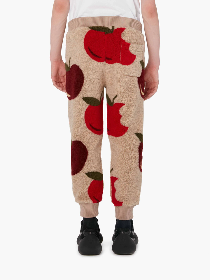 JW-Anderson-Apple-Fleece-Tapered-Joggers-Beige-3