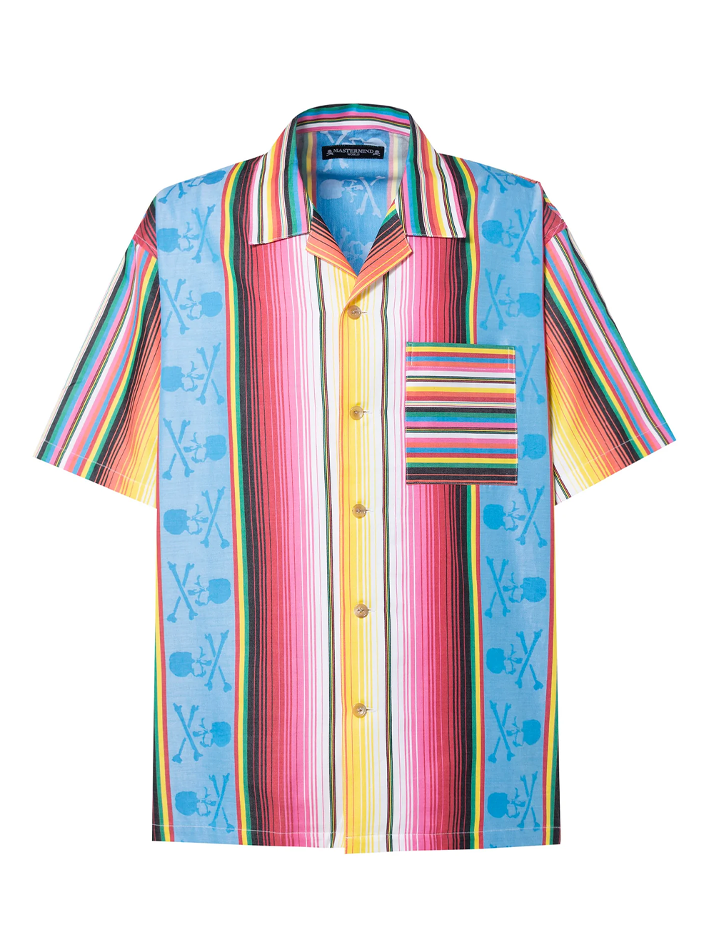 Mastermind Open Collar Mexican Stripe Shirt Multi 1