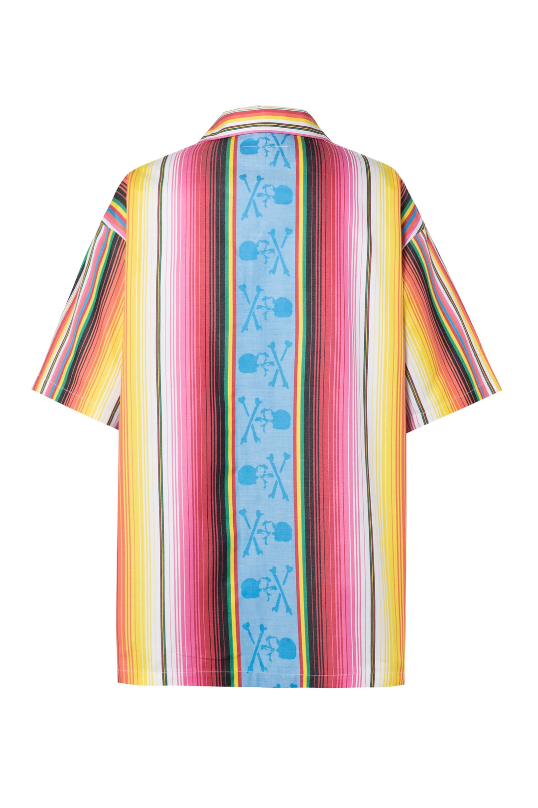 Open Collar Mexican Stripe Shirt