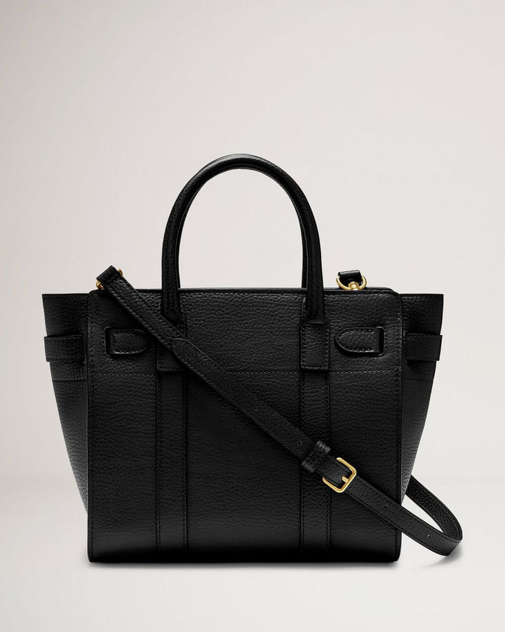Mulberry Mini Zipped Bayswater Small Classic Grain Black 2