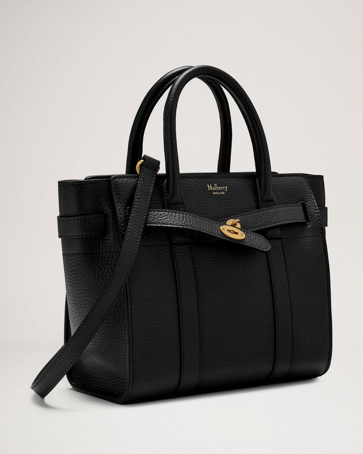 Mulberry Mini Zipped Bayswater Small Classic Grain Black 3