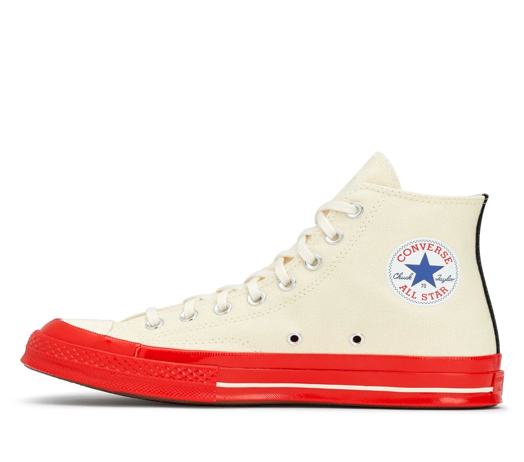 PLAY Comme des Gar??ons High Cut Converse Chuck Taylor White  3