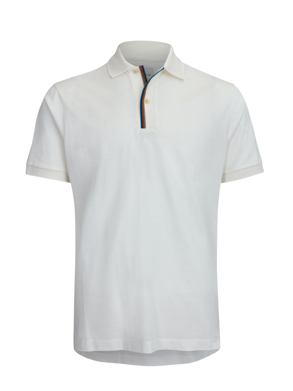 PS Paul Smith Polo Shirt 'Signature Stripe' Trim Polo Shirt White 1