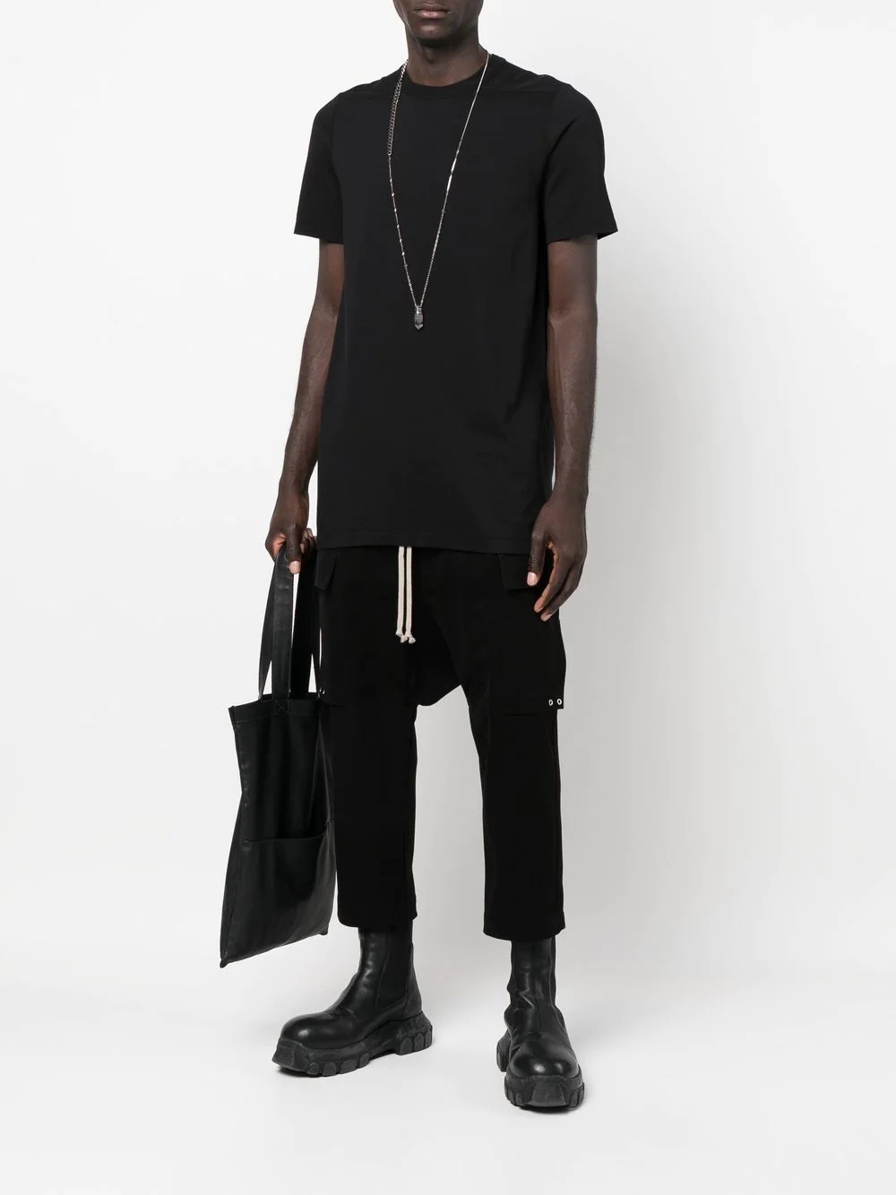 Rick Owens Classic Cotton Jersey T-Shirt Black 2