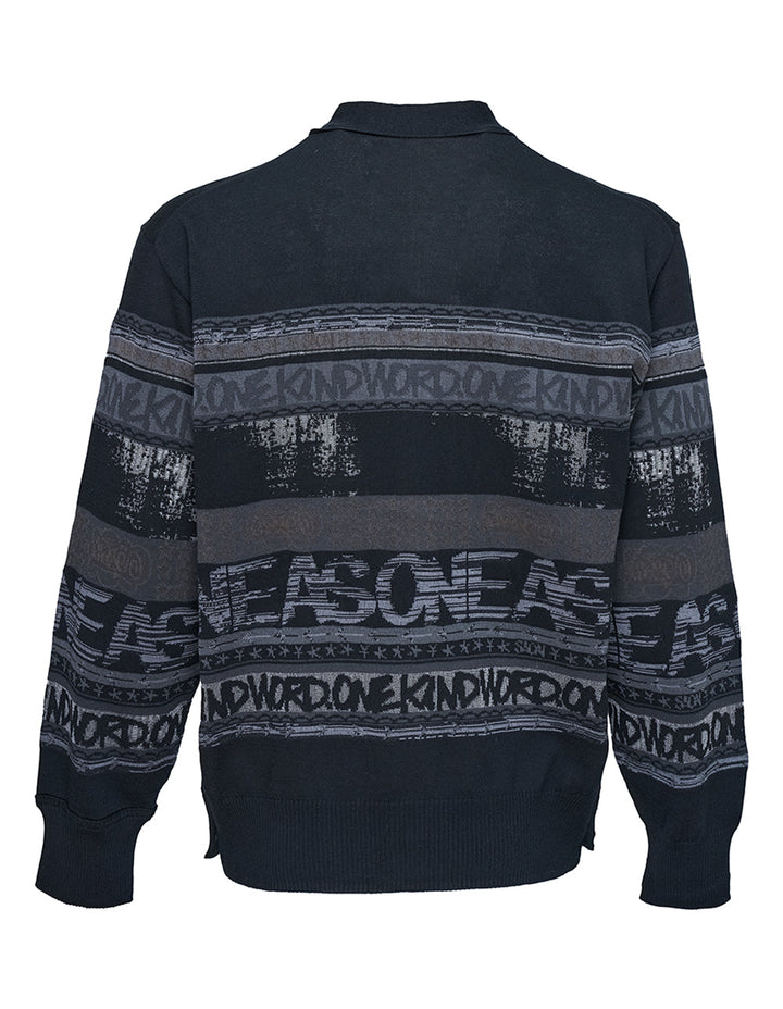 Sacai Eric Haze Jacquard Knit Cardigans Black 2