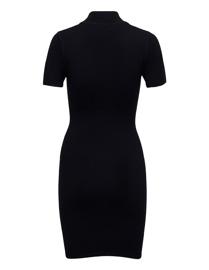 T-By-Alexander-Wang-Bodycon-Crewneck-Tee-Dress-Black-2