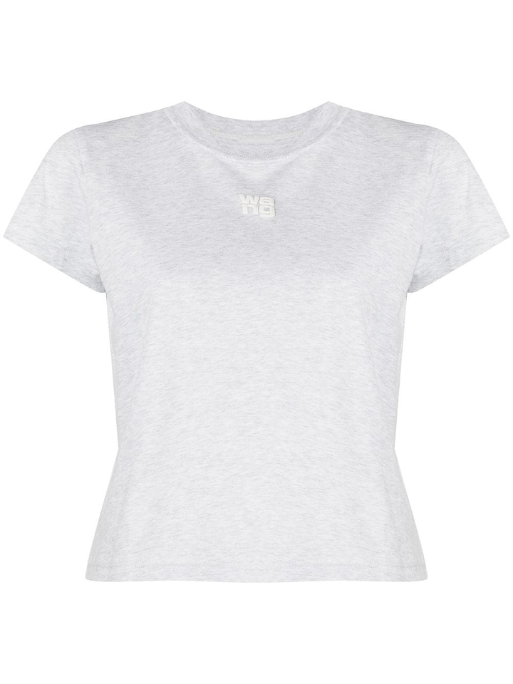 T By Alexander Wang Essential Jersey Shrunk Tee Grey 1