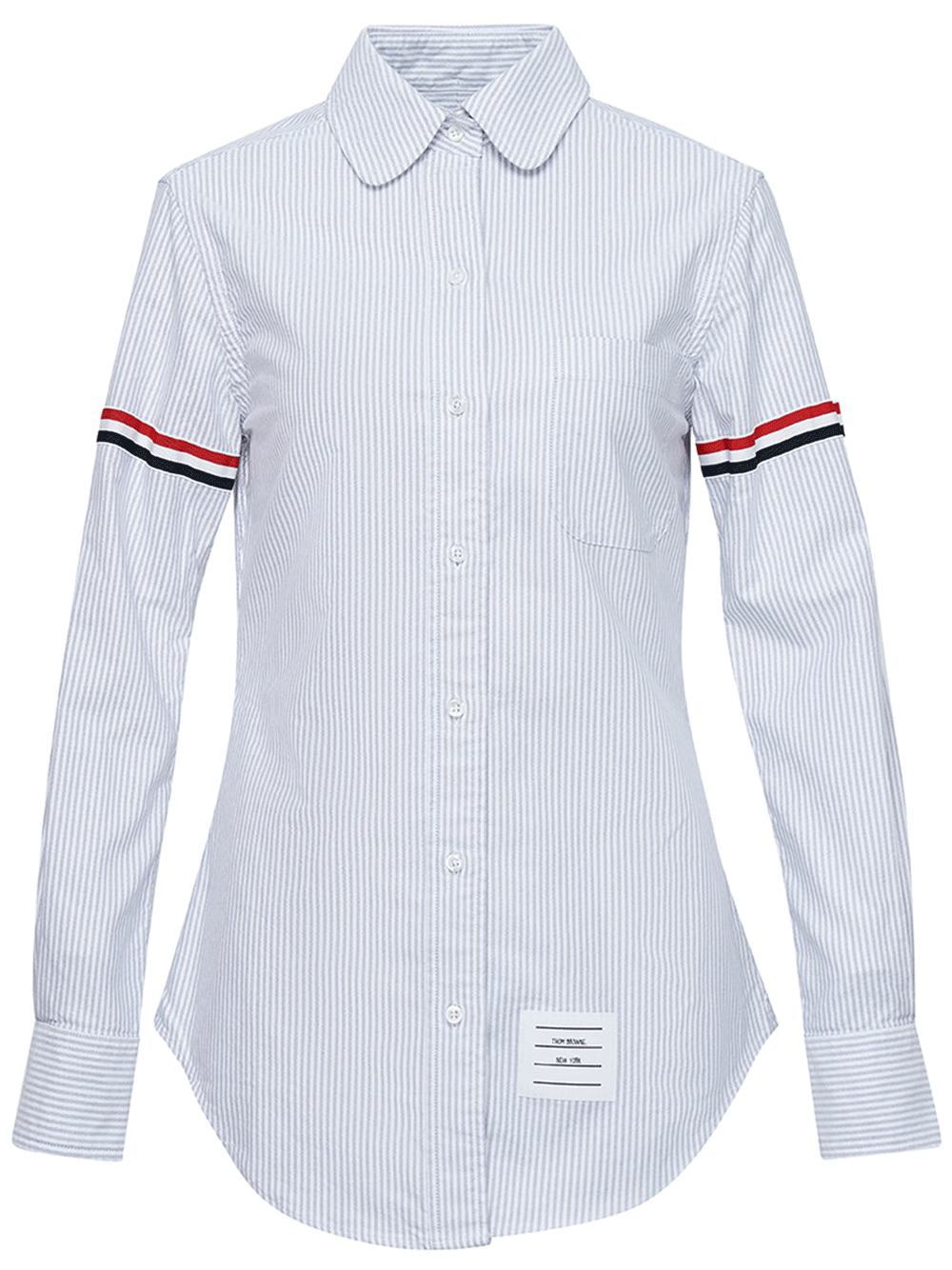 Thom-Browne-Classic-Long-Sleeve-Round-Collar-Blouse-Light-grey-1