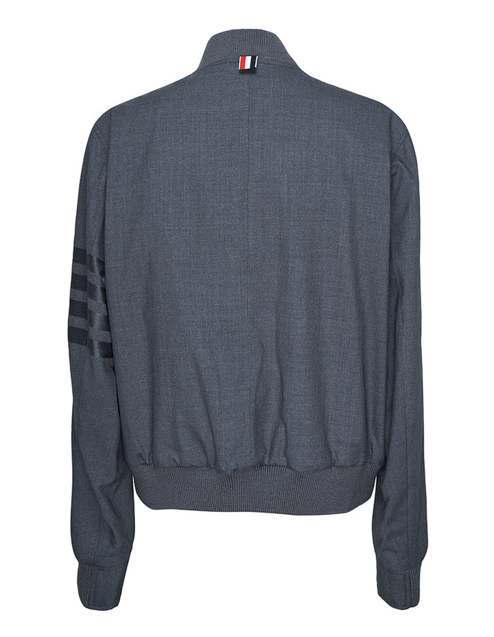 Thom-Browne-Knit-Rib-Blouson-Jacket-With-4-Bar-Charcoal-2