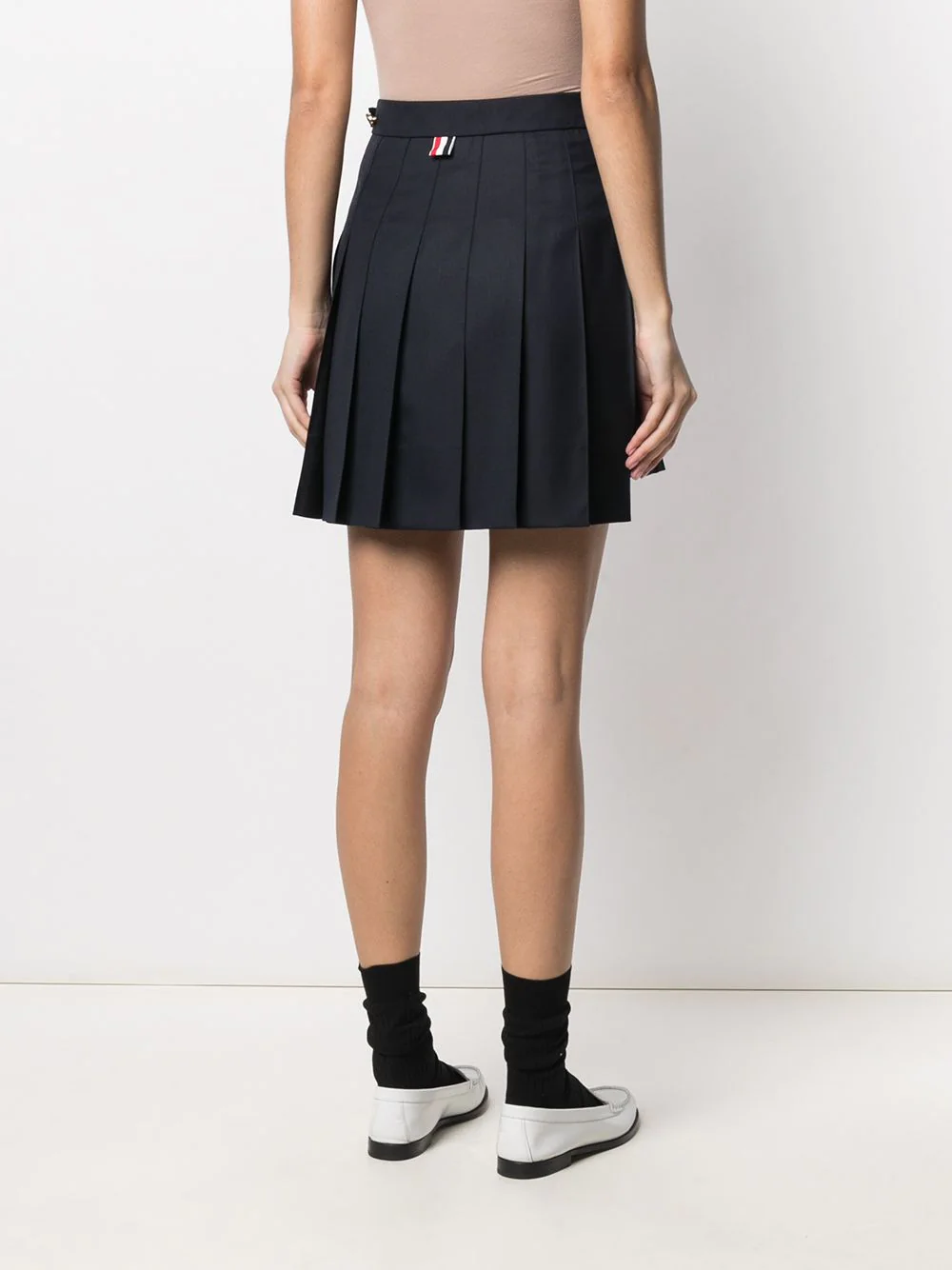 Thom-Browne-Mini-Dropped-Back-Pleated-Skirt-Navy-2