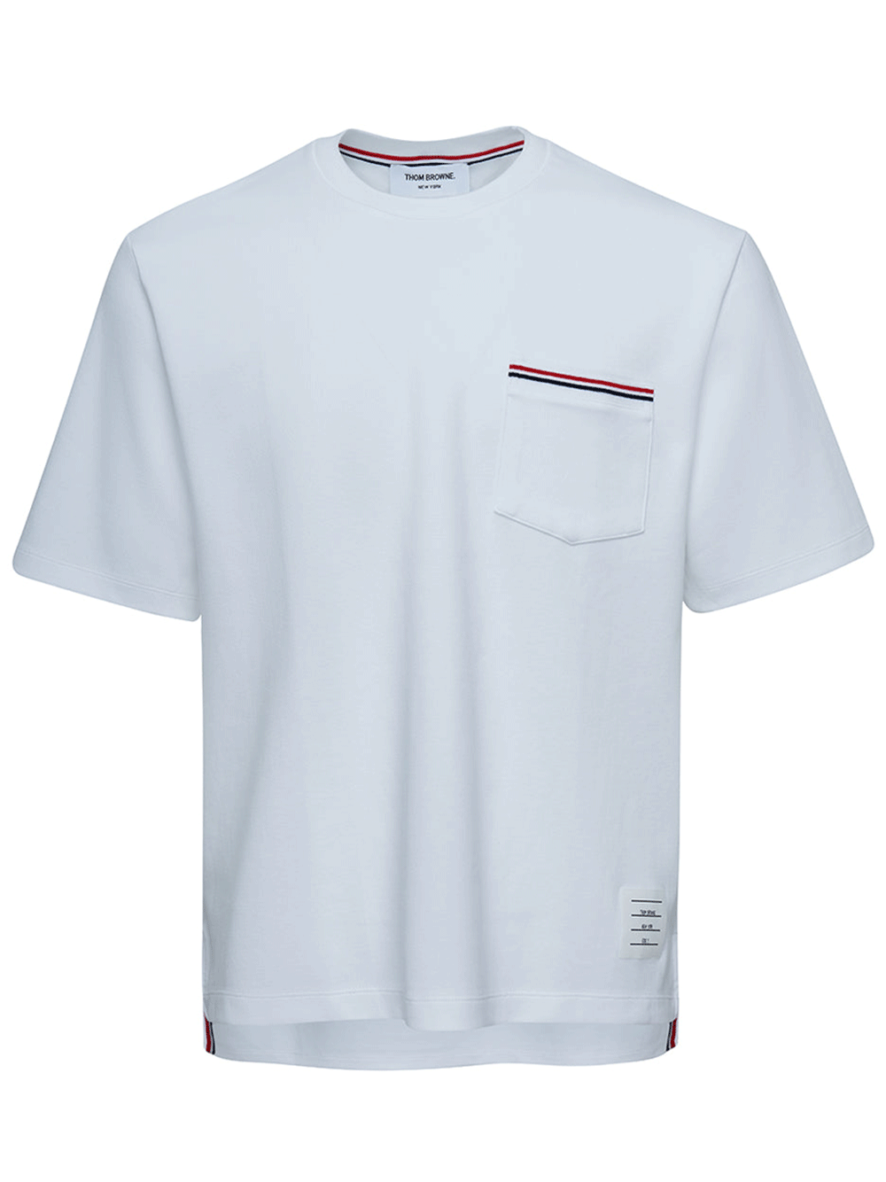 Thom-Browne-Oversized-Short-Sleeve-Pocket-Tee-White-1