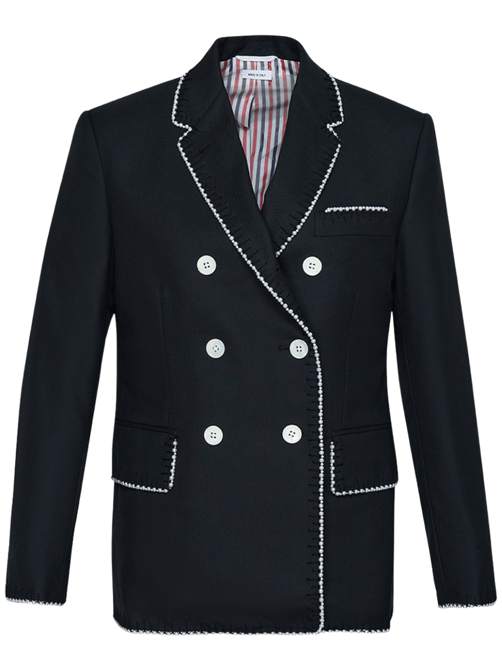 Thom-Browne-Pearl-Stitch-Detail-Double-Breasted-Classic-Sport-Coat-Black-1