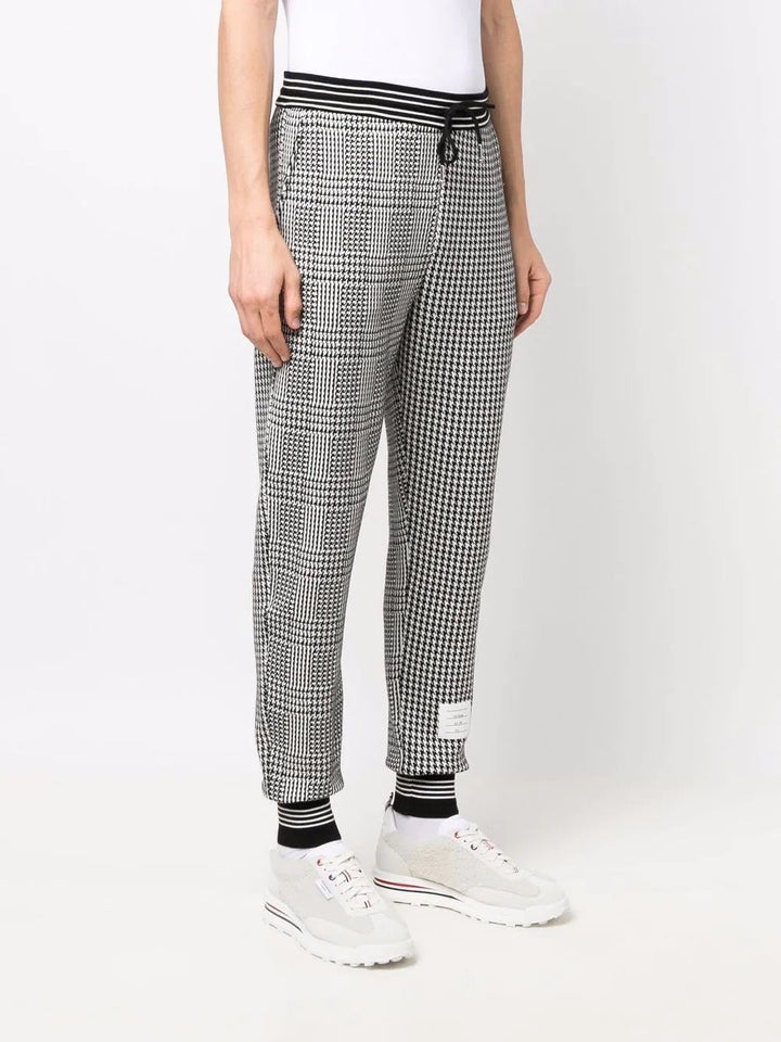 Thom Browne Houndstooth Cotton Sweatpants Black 3