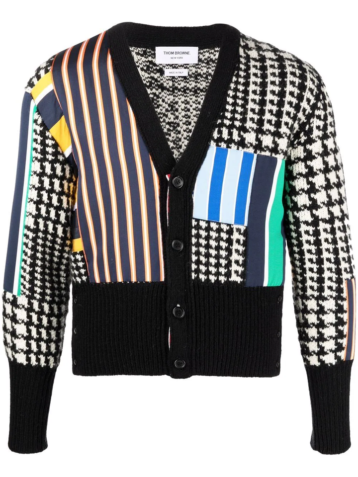 Thom Browne Rep Stripe Patchwork Cardigan Multi 1