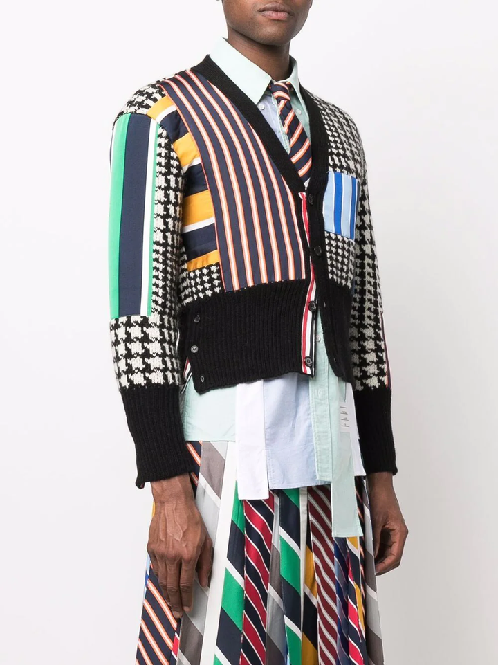 Thom Browne Rep Stripe Patchwork Cardigan Multi 3