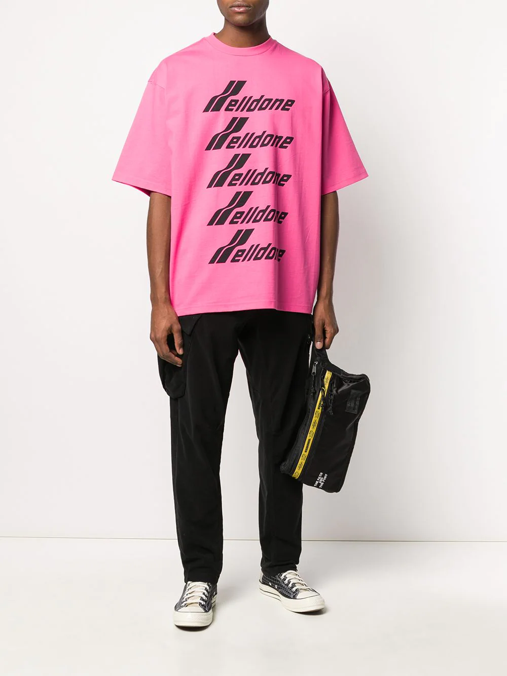 We11done Pink Cotton Welldone Front Logo Tee Pink 2