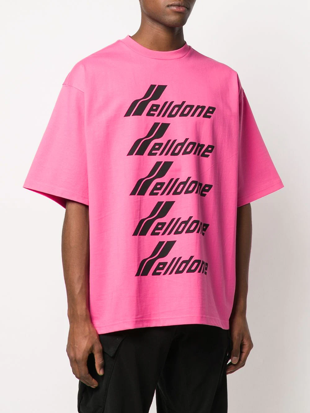 We11done Pink Cotton Welldone Front Logo Tee Pink 3