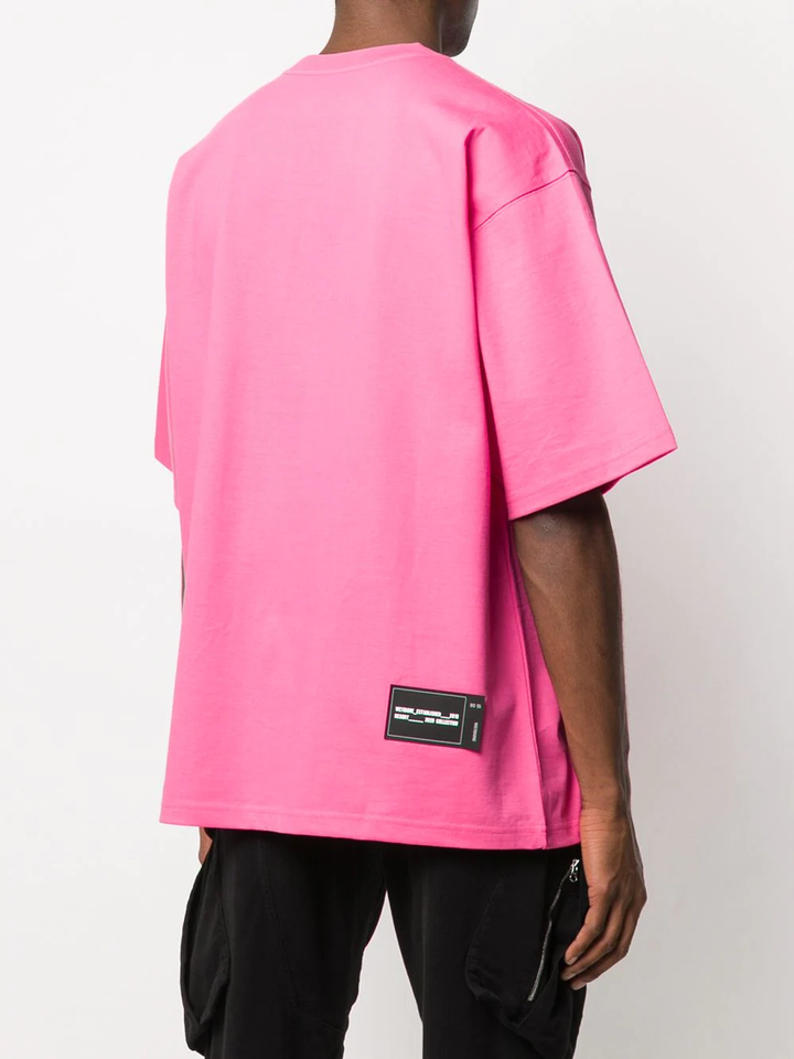 We11done Pink Cotton Welldone Front Logo Tee Pink 4