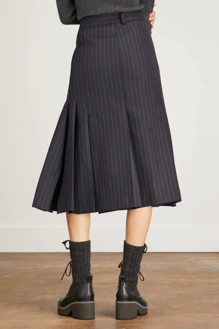 sacai Chalk Stripe Skirt Navy 3