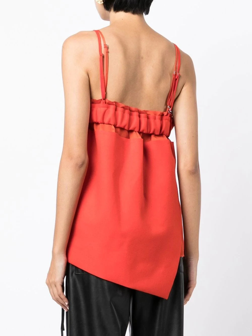 sacai Peplum Sleeveless Top Orange 4