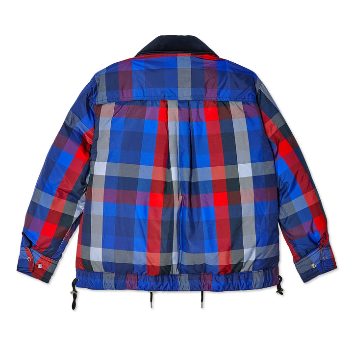 sacai Plaid Padded Blouson Navy 2