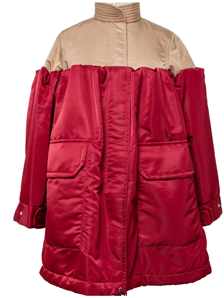 sacai Two-Tone Nylon Twill Coat Red 1